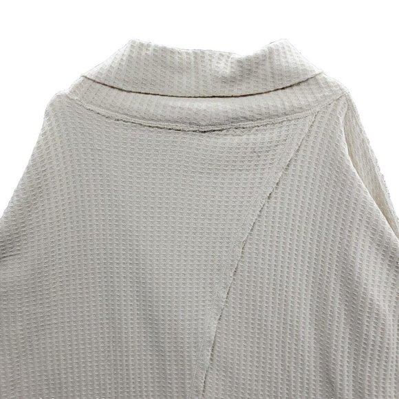 Free People NWT Juicy Long Sleeve Waffle Knit Thermal Stone Cold size Small S - Picture 4 of 4
